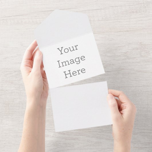 All in One Uitnodiging, Papier: Signature Mat, Enveloppen: Geen enveloppen (Afscheurbaar)