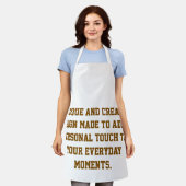Maak Je Eigen All-Over Print Schort, Medium Schort (Gedragen)