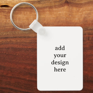 Maak je eigen aluminium rechthoek 1,6" x 2,25" sleutelhanger
