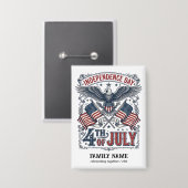 Maak je eigen Amerikaanse Onafhankelijkheidsdag Ge Button (Voorkant / Achterkant)