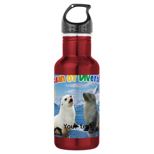 Maak Je Eigen Antarctische Wildlife Wrap Waterfles (Voorkant)
