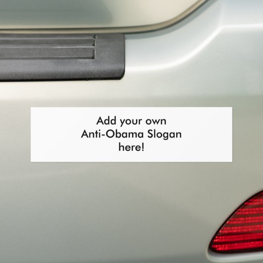 Maak je eigen anti-Obama-bumpersticker! Bumpersticker (Op auto)