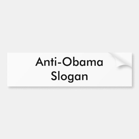 Maak je eigen anti-Obama-bumpersticker! Kort Bumpersticker (Voorkant)