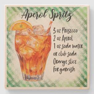 Maak je eigen Aperol Spritz cocktailrecept Stenen Onderzetter