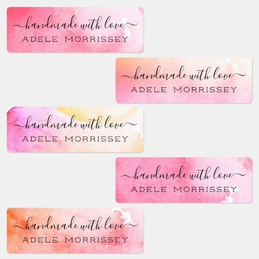 Maak Je Eigen Aquarel Handgemaakt Met Liefde Labels (Groep)