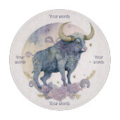 Maak Je Eigen Aquarel Stier Altaar Bord Snijplank (Voorkant)