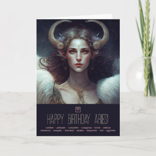 Maak je eigen Aries Zon teken Zodiac Godin Feestdagen Kaart