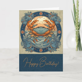 Maak je eigen Art Nouveau Kanker Zodiac Feestdagen Kaart