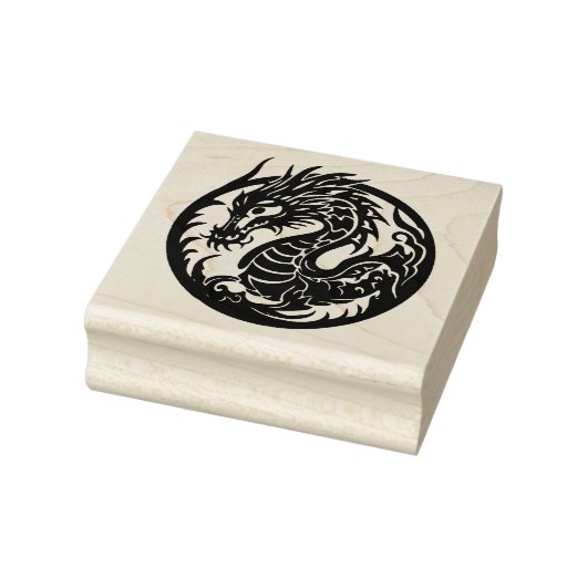 Maak Je Eigen Aziatisch Draak Embleem Rubberstempel (Stempel)
