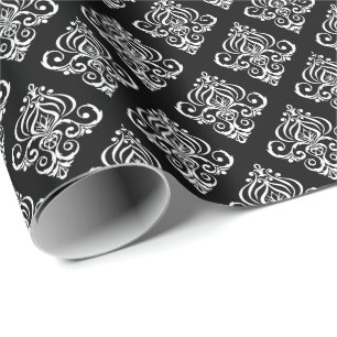 Maak je eigen B&W Damast Cadeaupapier