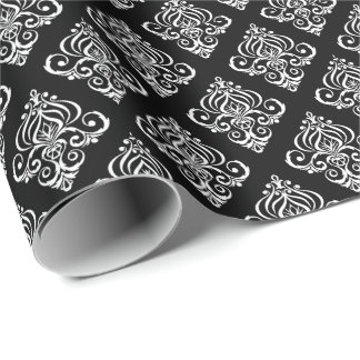 Maak je eigen B&W Damast Cadeaupapier