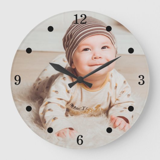 Maak Je Eigen Baby Foto Grote Klok (Voorkant)