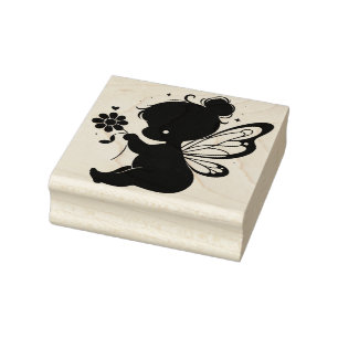 Maak Je Eigen Baby Meisje Vlinder Fee Madeliefje Rubberstempel