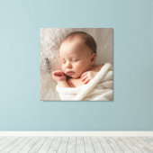 Maak je eigen baby op maat canvas afdruk (Insitu (Houten vloer))