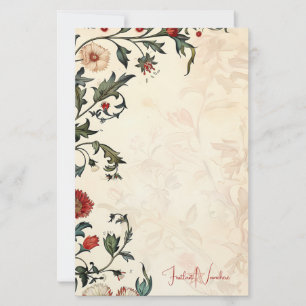 Maak Je Eigen Barok Rode Gele Bloemen Bloemstuk Briefpapier