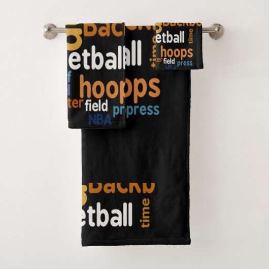 Maak Je Eigen Basketbal Tijd Speler Sport b-ball Bad Handdoek (Insitu)