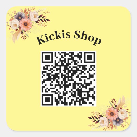 Maak je eigen bedrijfs QR-code sticker (Voorkant)