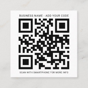 Maak je eigen bedrijfs QR-code Vierkante Visitekaartje