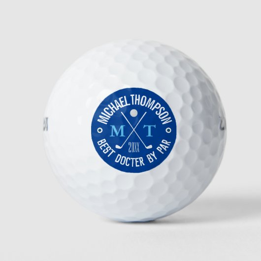 Maak Je Eigen Beste Dokter Monogram Golfballen (Voorkant)