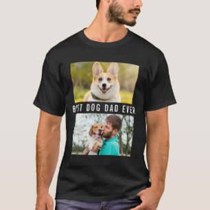 Maak je eigen Beste hond papa ooit 2 foto collage  T-shirt