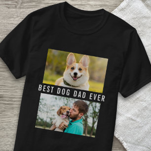Maak je eigen Beste hond papa ooit 2 foto collage T-shirt