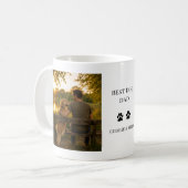 Maak je eigen Beste hond vader monogram foto Koffiemok (Voorkant links)