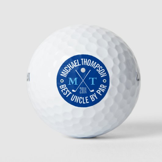 Maak je eigen beste oom monogram golfballen (Voorkant)