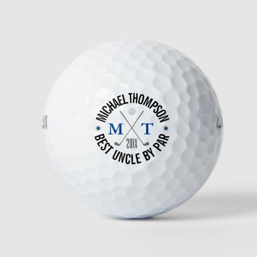 Maak Je Eigen Beste Oom Monogram Golfballen (Voorkant)
