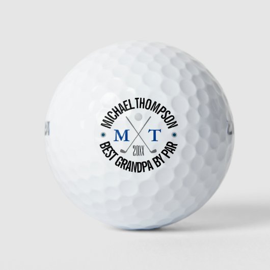 Maak Je Eigen Beste Opa Monogram Golfballen (Voorkant)