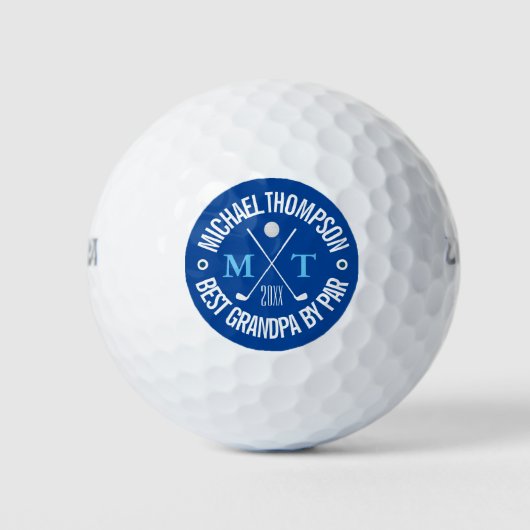 Maak Je Eigen Beste Opa Monogram Golfballen (Voorkant)
