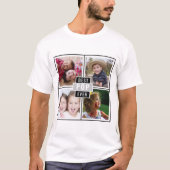 Maak je eigen beste opa ooit 4 foto collage t-shirt (Voorkant)