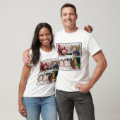 Maak je eigen beste opa ooit 4 foto collage t-shirt (Unisex)
