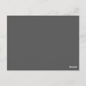 Maak je eigen bewerkbare donkergrijs briefkaart (Achterkant)