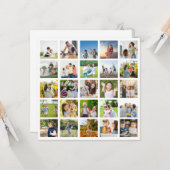 Maak je eigen bewerkbare foto collage van 25 foto' kaart (Voorkant / Achterkant in situ)