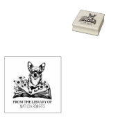Maak Je Eigen Bibliotheek Chihuahua Boekplaat  Rubberstempel (Gestempeld)