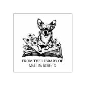 Maak Je Eigen Bibliotheek Chihuahua Boekplaat  Rubberstempel (Afrduk)