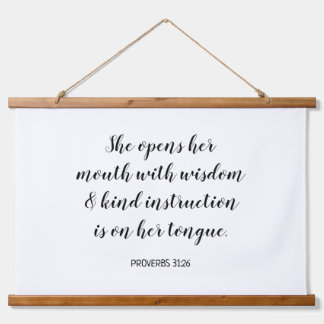 Maak je eigen Bijbeltekst in kalligrafie Hangend Wandkleed