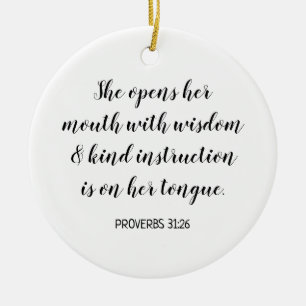 Maak je eigen Bijbeltekst in kalligrafie Keramisch Ornament