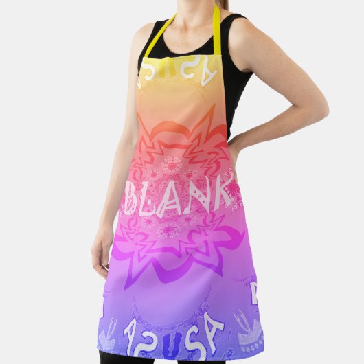 Maak Je Eigen Blanke All-Over Print Schort (Insitu)