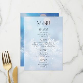 Maak Je Eigen Blauwe Bokeh Sneeuwvlokken Menu
