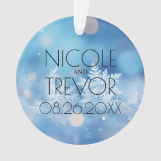 Maak Je Eigen Blauwe Bokeh Sneeuwvlokken Ornament