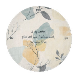 Maak Je Eigen Blauwe Gele Bladrijke Flora Minimali Snijplank