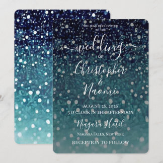 Maak Je Eigen Blauwe Geschilderde Glitter Kaart