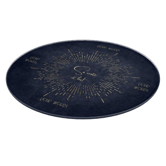 Maak Je Eigen Blauwe & Gouden Hemelse Mandala Snijplank (Hoek)