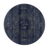 Maak Je Eigen Blauwe & Gouden Hemelse Mandala Snijplank (Voorkant)