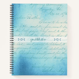 Maak Je Eigen Blauwe Romantische Liebesbrief Notitieboek