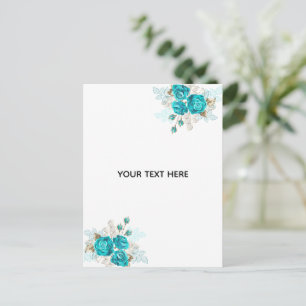 Maak Je Eigen Blauwe Roos Elegant Feestdagenkaart