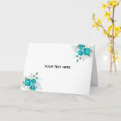 Maak Je Eigen Blauwe Roos Elegant Kaart (Gele Bloem)