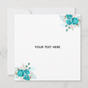 Maak Je Eigen Blauwe Roos Elegant Kaart