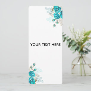 Maak je eigen blauwe roos elegant kaart
